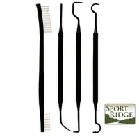 4 PC GUN CLN PICKS BRUSH SET BLK 4 PC4Piece Cleaning Pick and Brush Set Complete Cleaning Tool Set  Double End Brush for Triggers and Actions  3 Sturdy Double end Picks for Multiple Uses | 843119032582